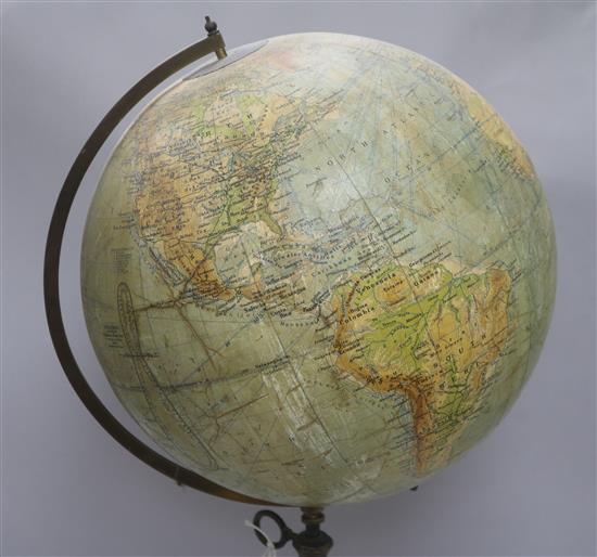 A Philips 12inch terrestrial globe height 68cm